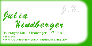 julia windberger business card